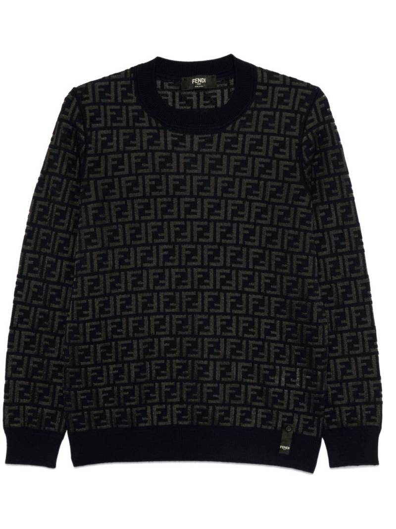 FENDI FF-pattern sweater - Blue von FENDI