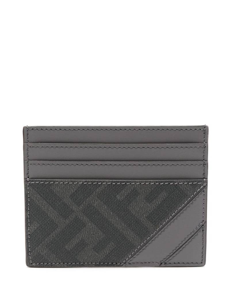 FENDI FF-print card holder - Grey von FENDI