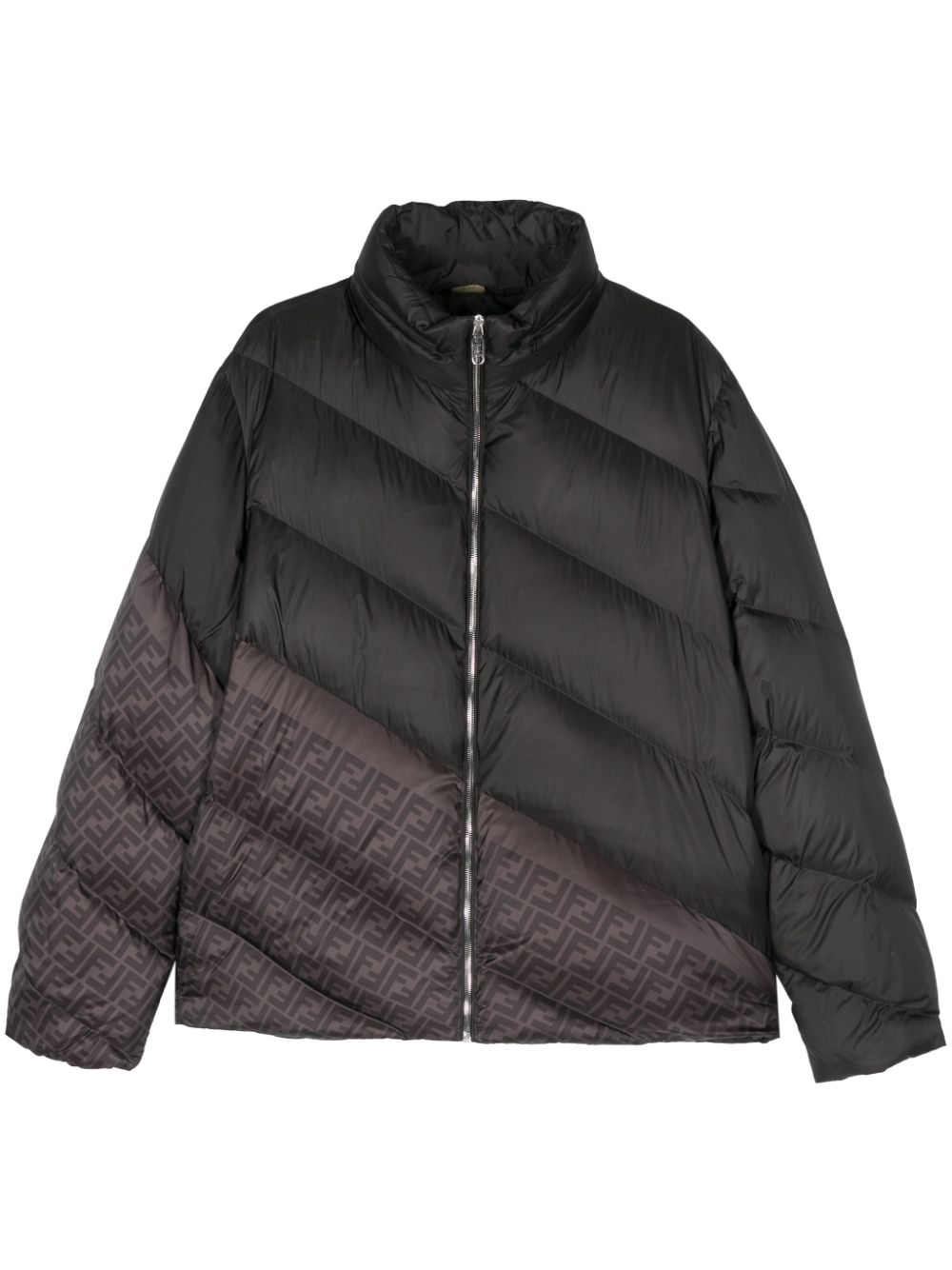 FENDI FF-print puff jacket - Black von FENDI