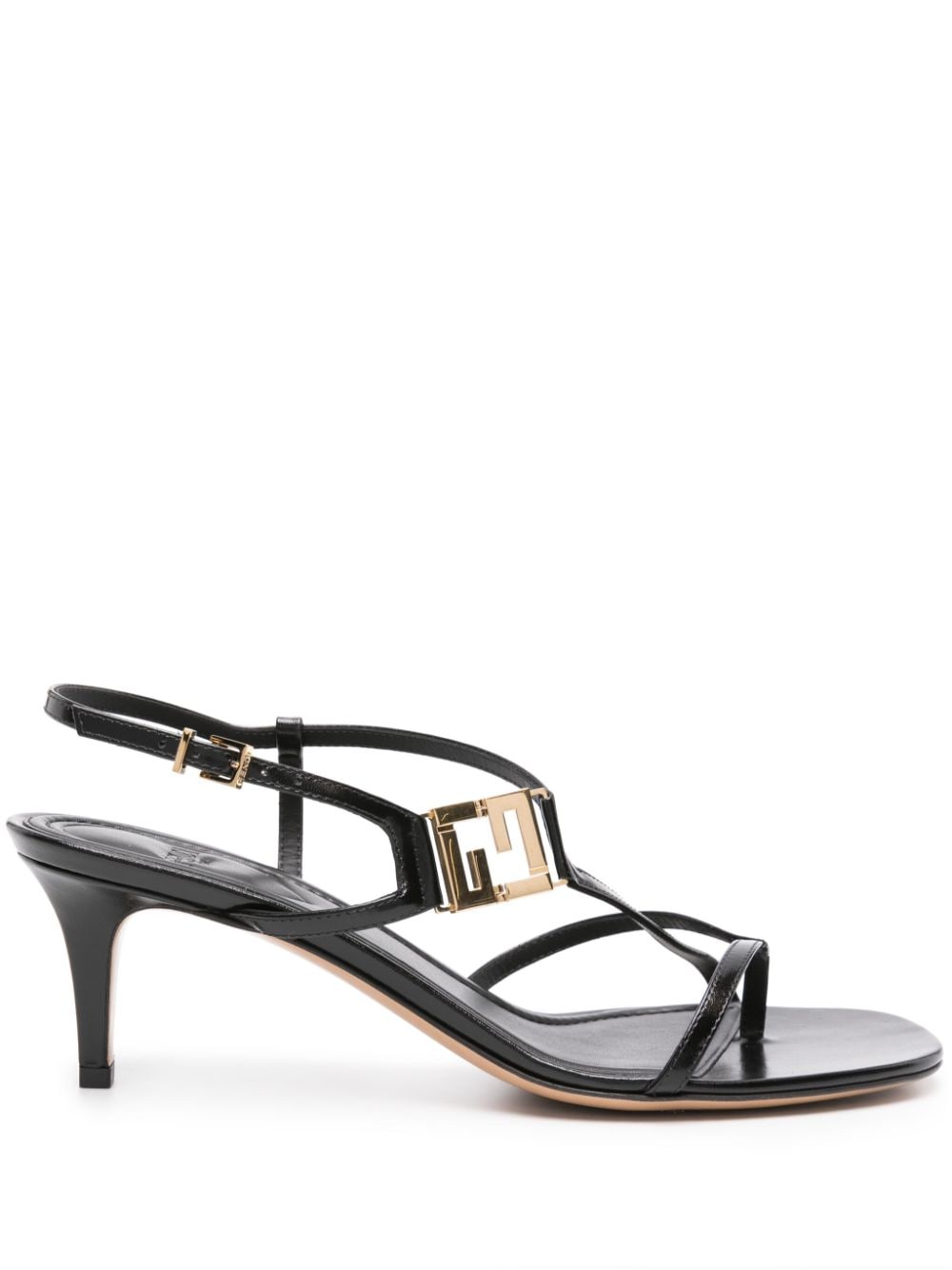 FENDI FFold 55mm leather sandals - Black von FENDI