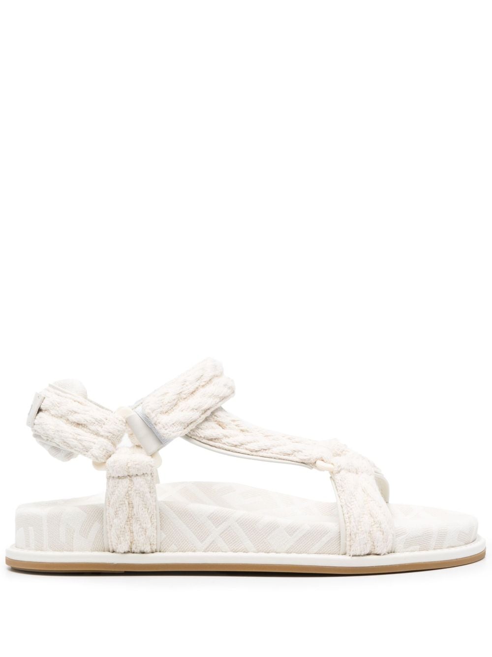 FENDI Feel braided flat sandals - White von FENDI