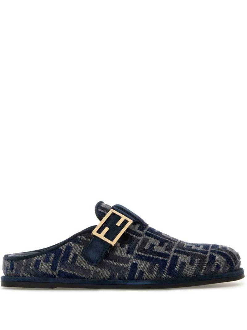 FENDI Feel denim slippers - Blue von FENDI