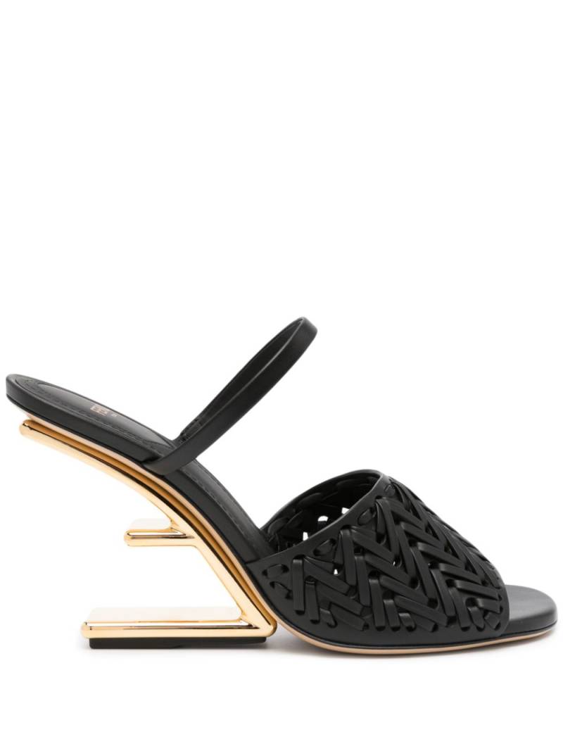 FENDI Fendi First 95mm leather sandals - Black von FENDI