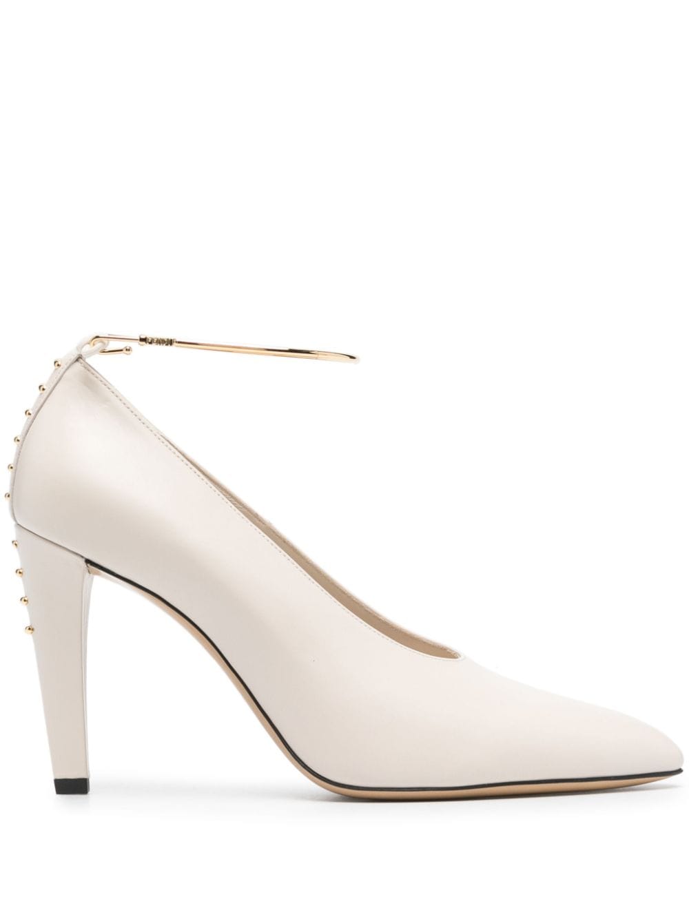 FENDI Filo 95mm leather pumps - Neutrals von FENDI