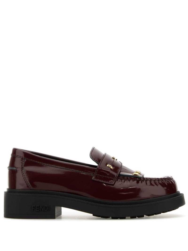 FENDI Filo leather loafers - Brown von FENDI