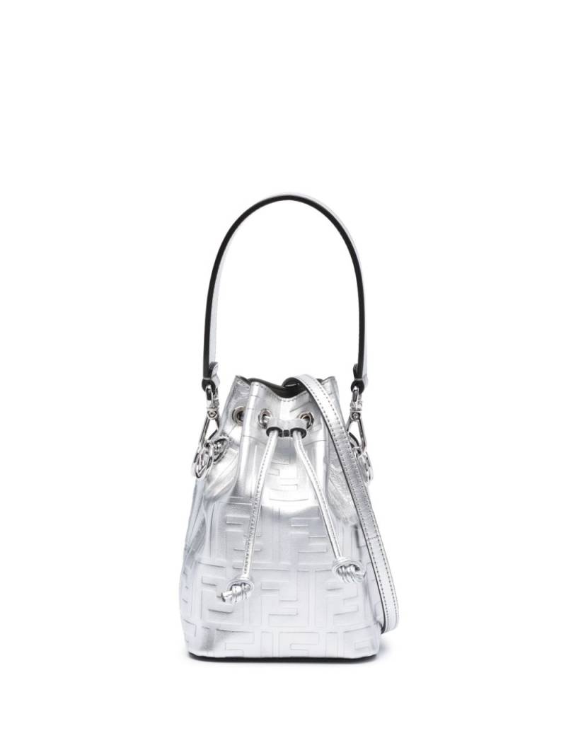 FENDI Mon Tresor FF-motif mini bag - Silver von FENDI