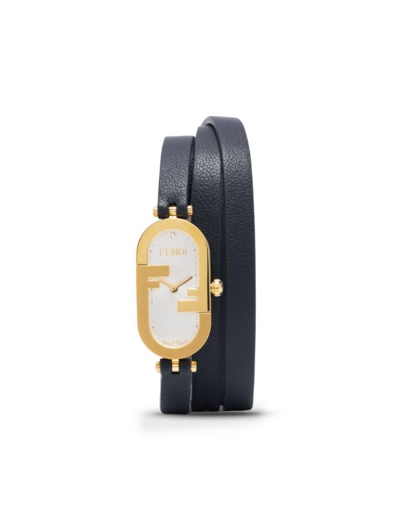 FENDI O'Lock oval double-strap watch - White von FENDI