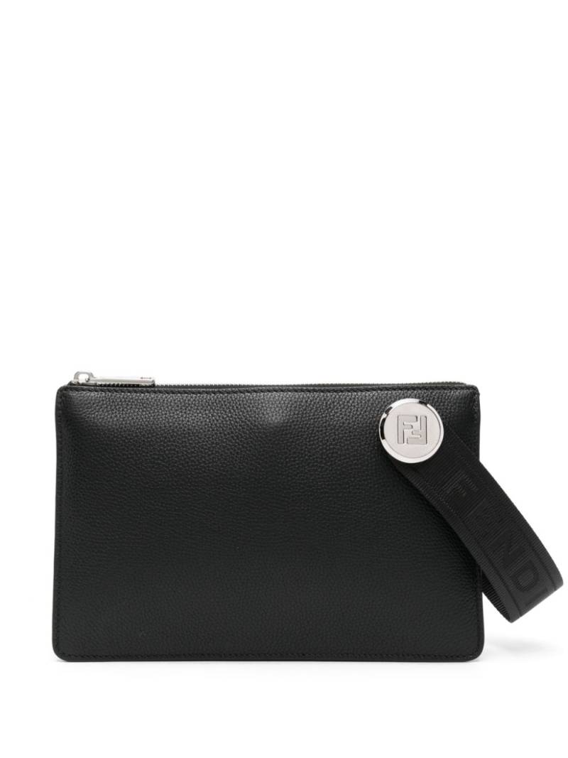 FENDI Roma leather clutch bag - Black von FENDI