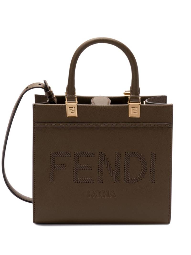 FENDI Sunshine leather tote bag - Green von FENDI