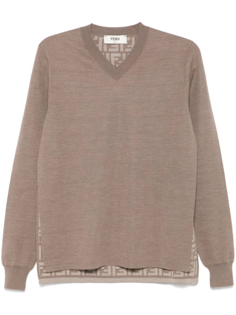 FENDI V-neck sweater - Neutrals von FENDI