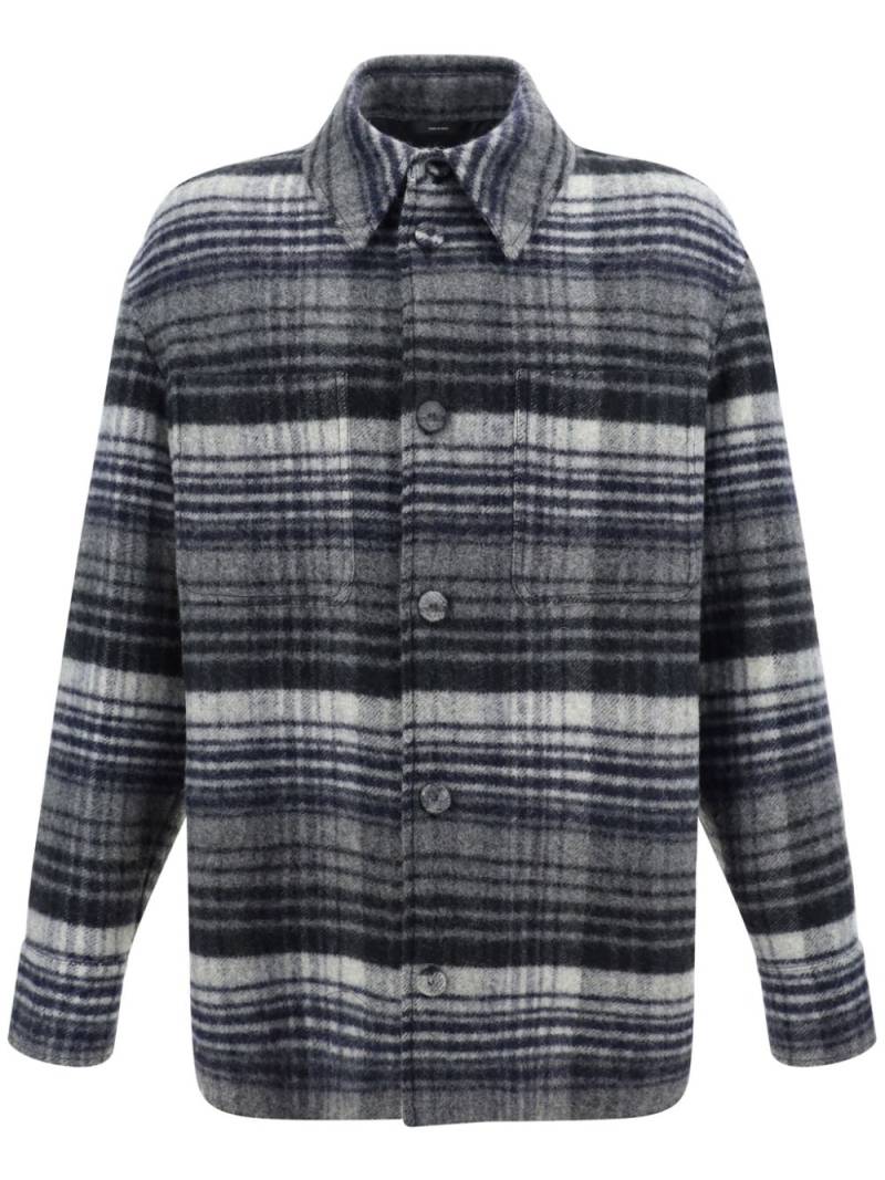 FENDI checked Go To shirt jacket - Grey von FENDI