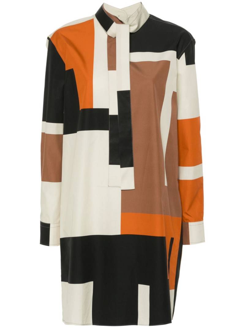 FENDI colour-block cotton dress - Orange von FENDI