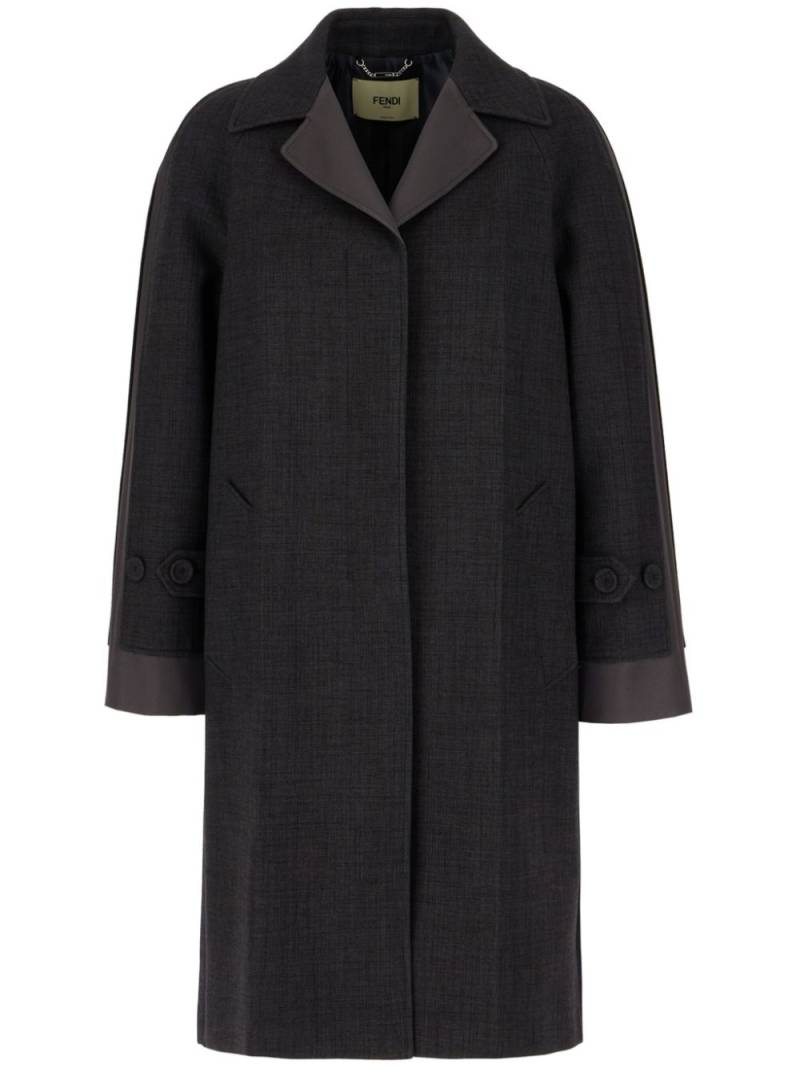 FENDI concealed fastening coat - Grey von FENDI