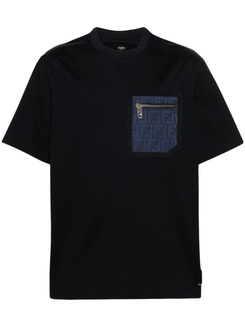 FENDI crew-neck cotton T-shirt - Blue von FENDI