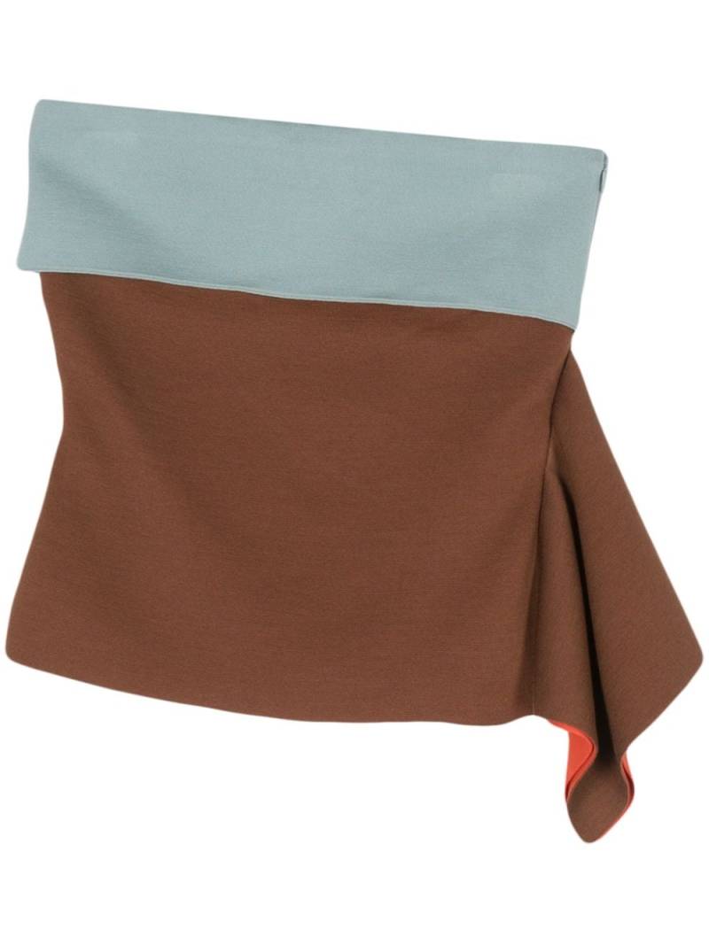 FENDI draped asymmetric mini skirt - Blue von FENDI