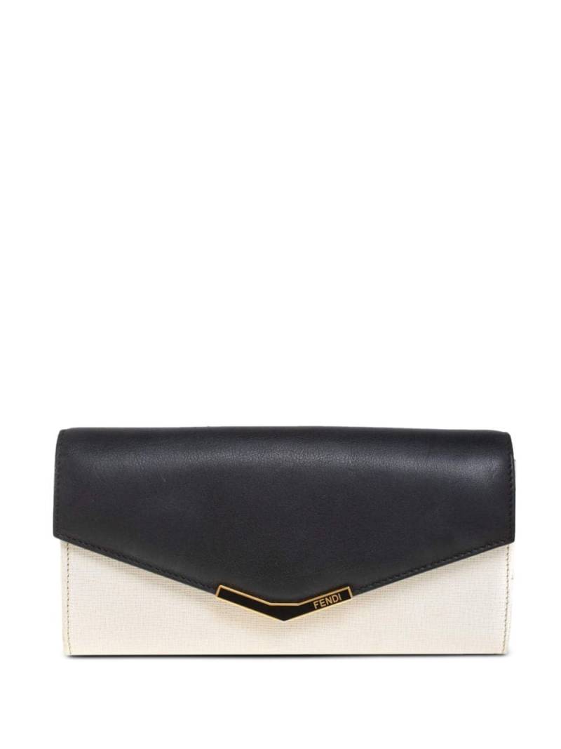 FENDI envelope leather wallet - White von FENDI