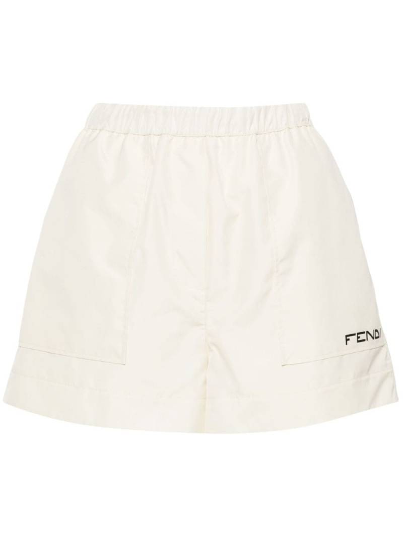 FENDI high-waist shell shorts - Neutrals von FENDI