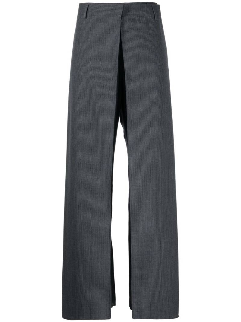 FENDI layered virgin wool trousers - Grey von FENDI