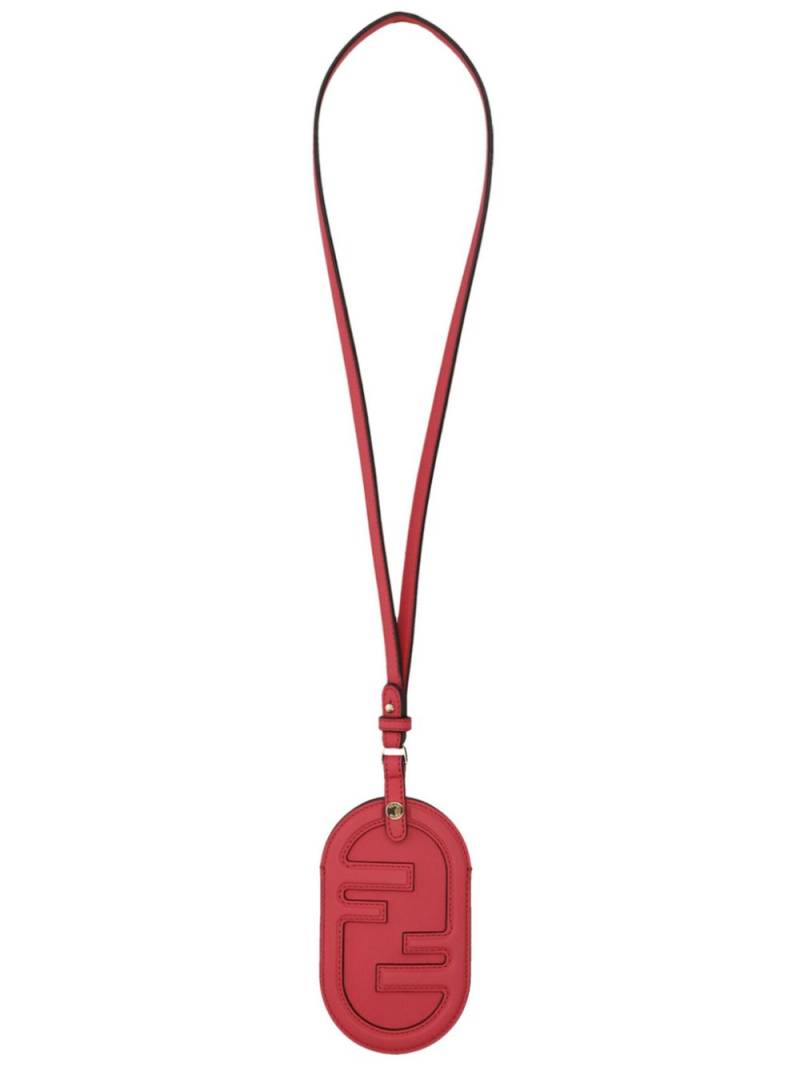 FENDI leather name tag - Red von FENDI