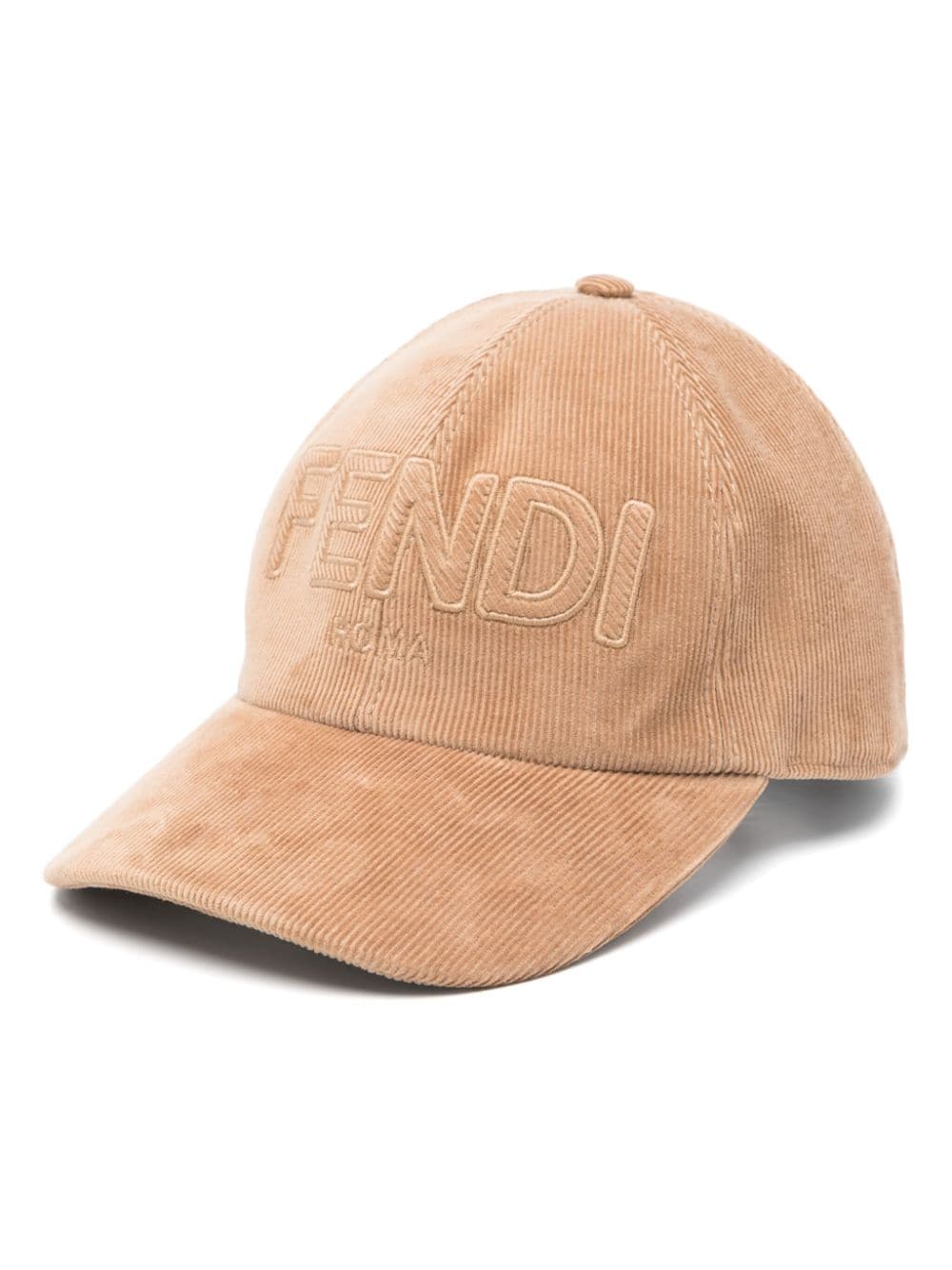 FENDI logo-appliqué cap - Brown von FENDI