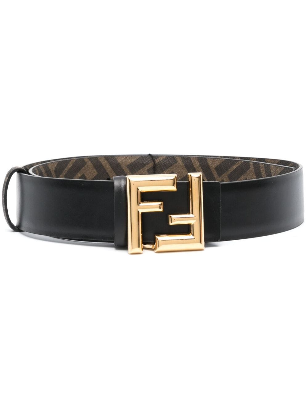 FENDI logo-buckle leather belt - Brown von FENDI