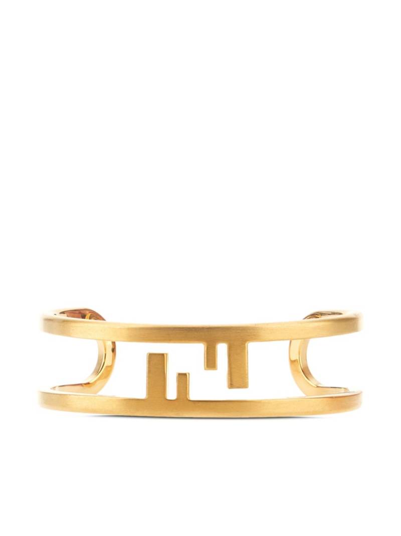 FENDI logo cut-out bracelet - Gold von FENDI