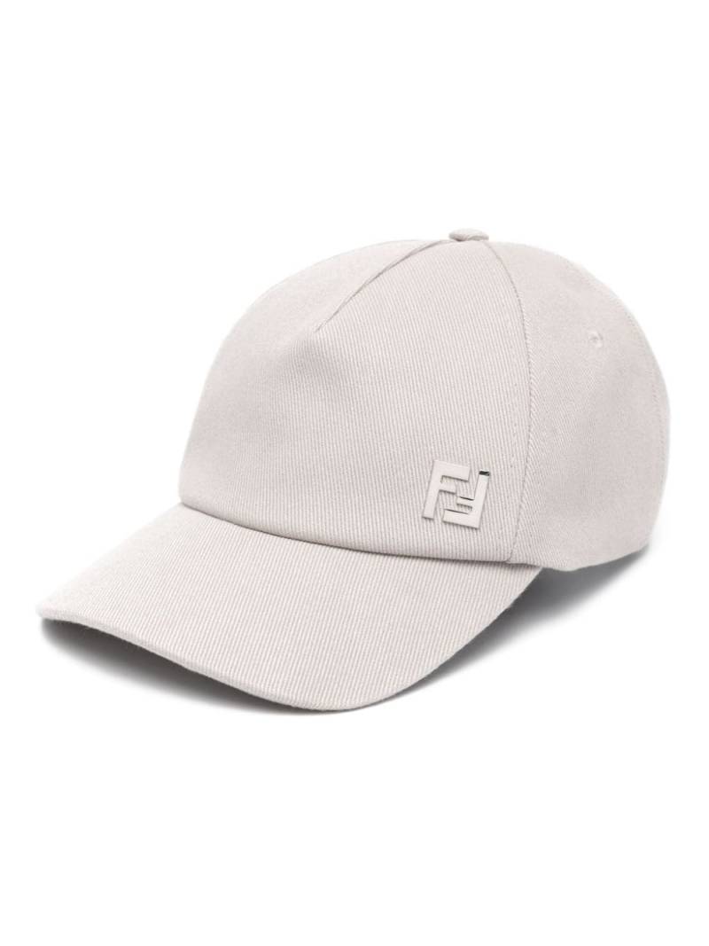 FENDI logo-embossed cotton cap - Grey von FENDI