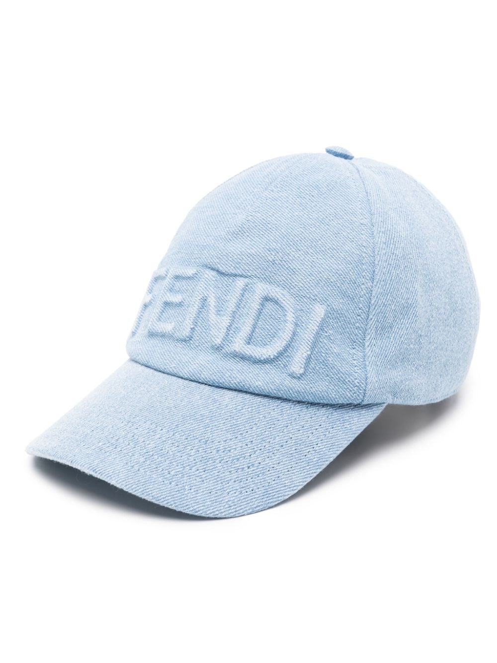 FENDI logo-embossed denim cap - Blue von FENDI