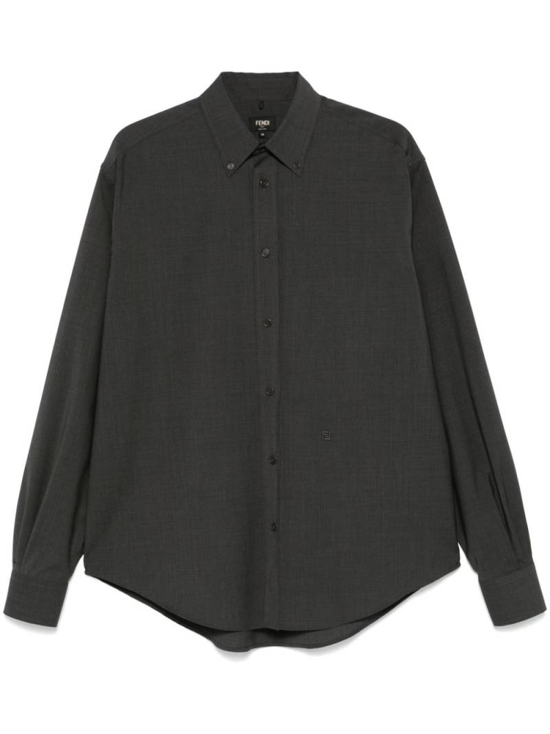 FENDI logo-embroidered shirt - Grey von FENDI