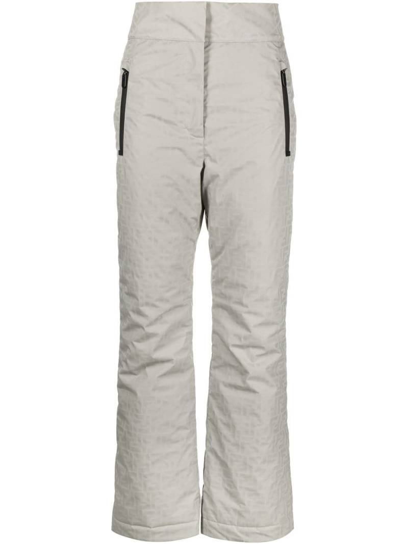 FENDI logo-jacquard ski trousers - Grey von FENDI