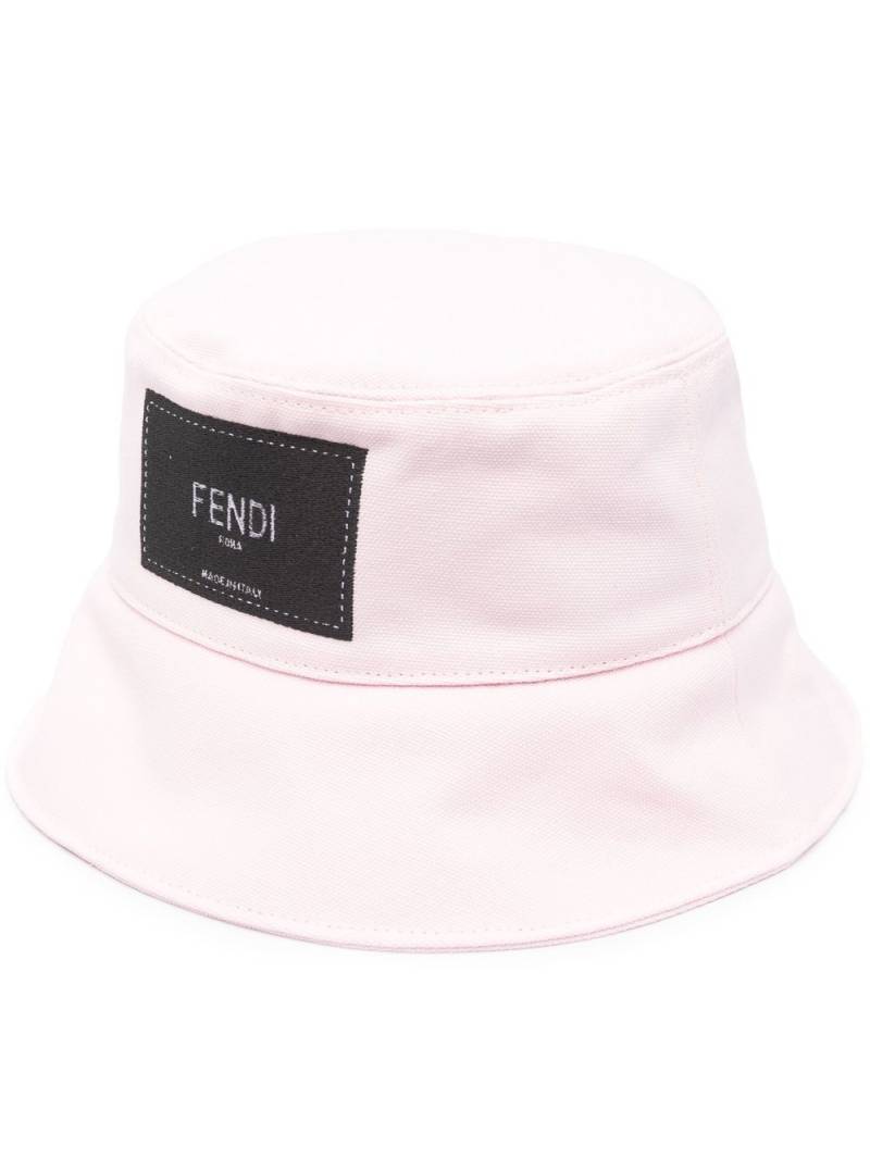 FENDI logo-patch bucket hat - Pink von FENDI