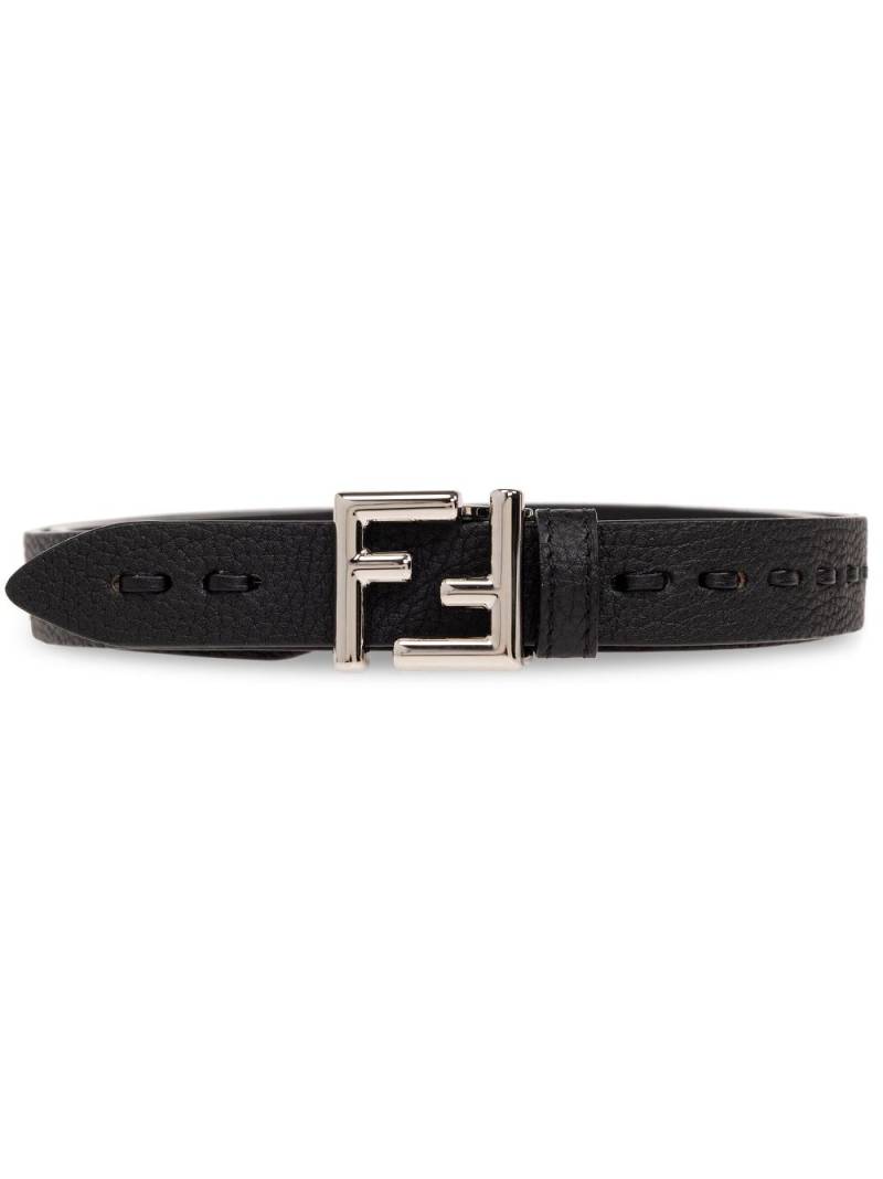 FENDI logo-plaque belt - Black von FENDI