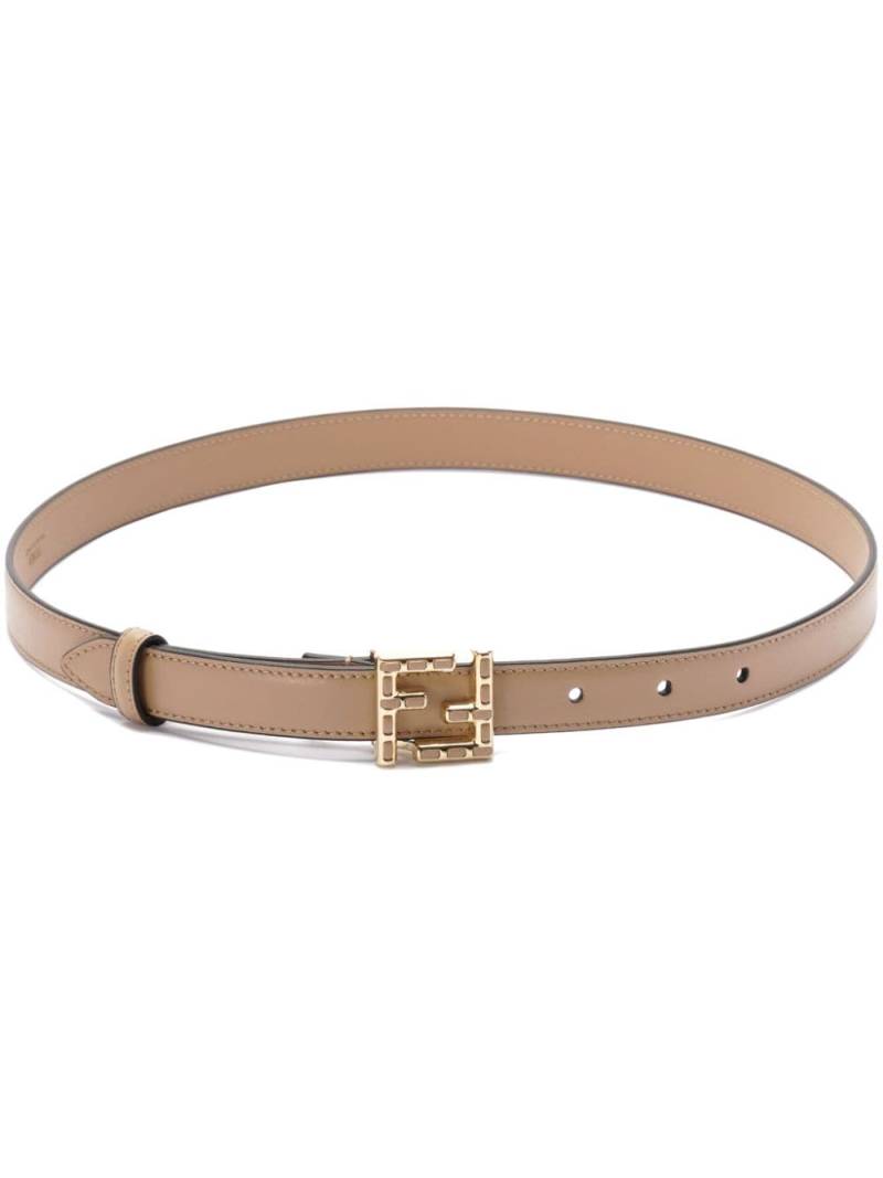 FENDI logo-plaque belt - Brown von FENDI