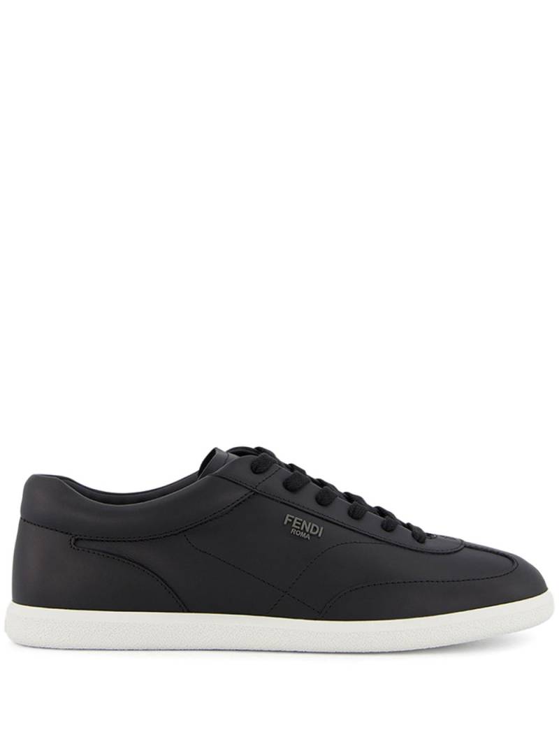 FENDI logo-plaque sneakers - Black von FENDI