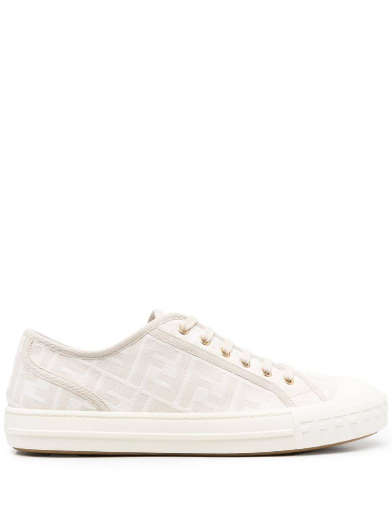 FENDI logo-print sneakers - Neutrals von FENDI