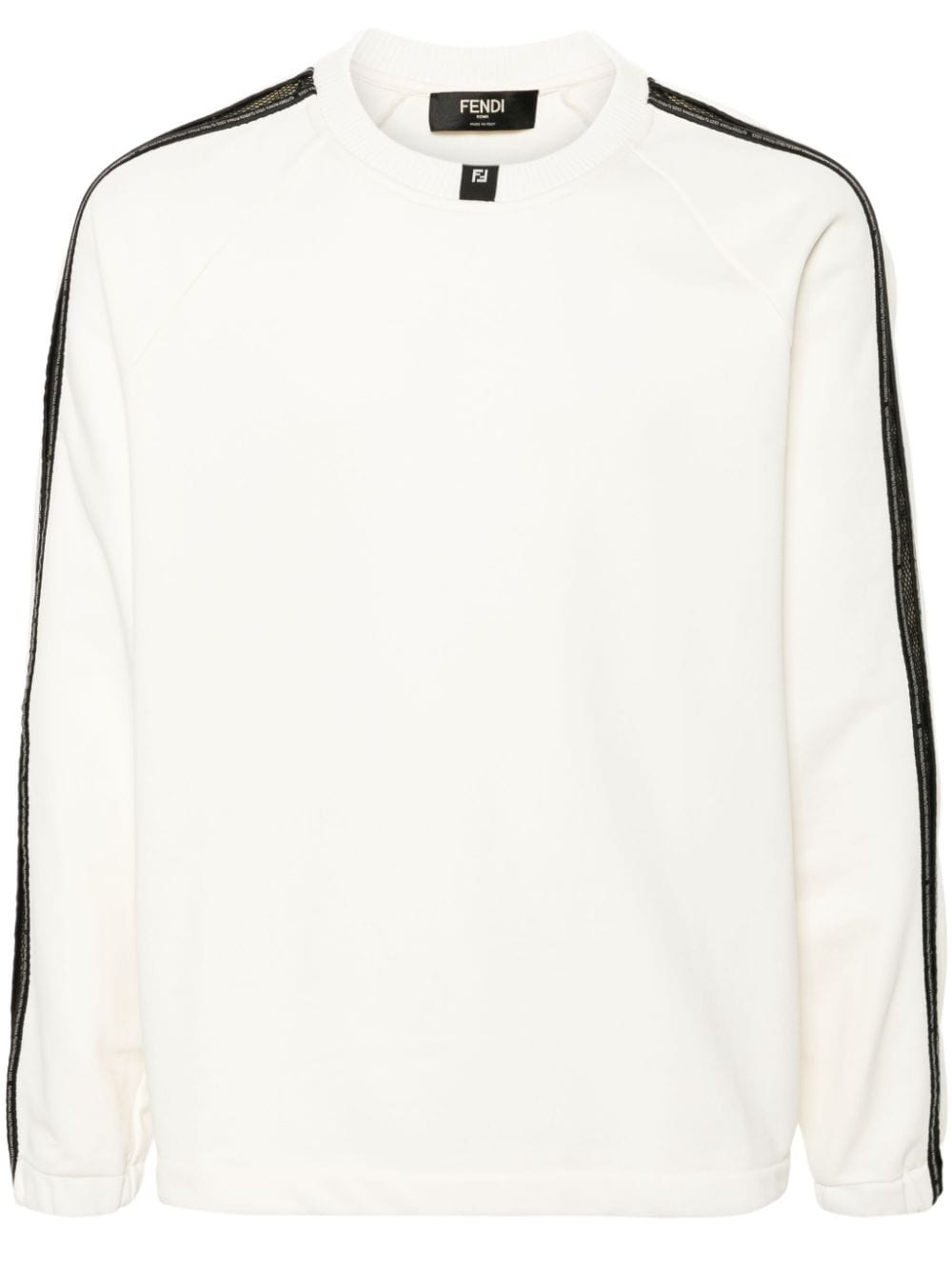 FENDI logo-trim sweatshirt - Neutrals von FENDI