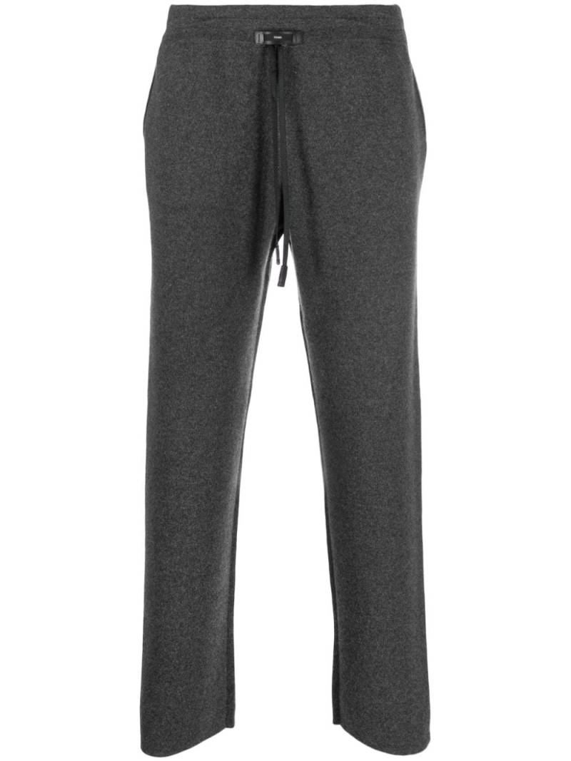 FENDI mélange-effect cashmere track pants - Grey von FENDI