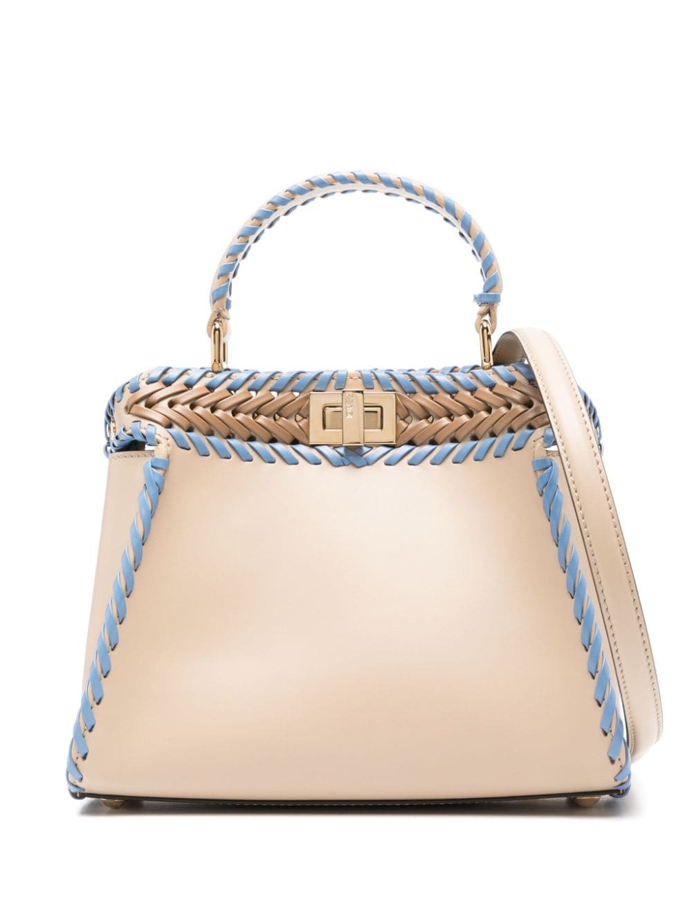 FENDI mini Peekaboo leather bag - Neutrals von FENDI