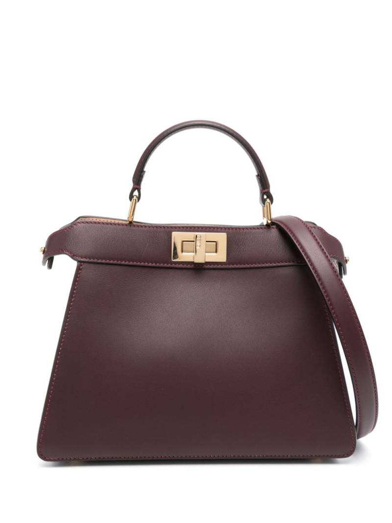 FENDI mini Peekaboo leather tote bag - Red von FENDI