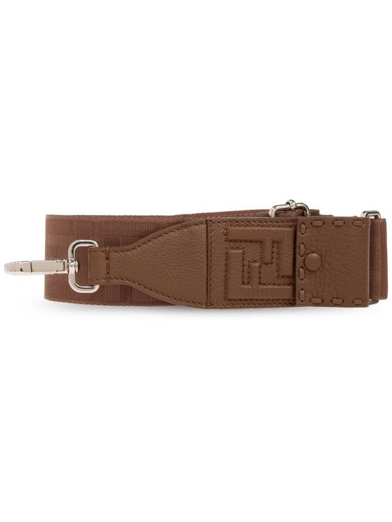 FENDI monogram-jacquard bag strap - Brown von FENDI