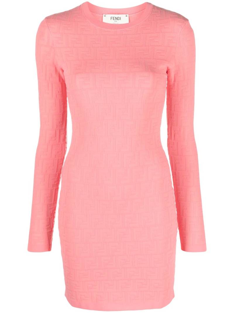 FENDI monogram-pattern mini dress - Pink von FENDI