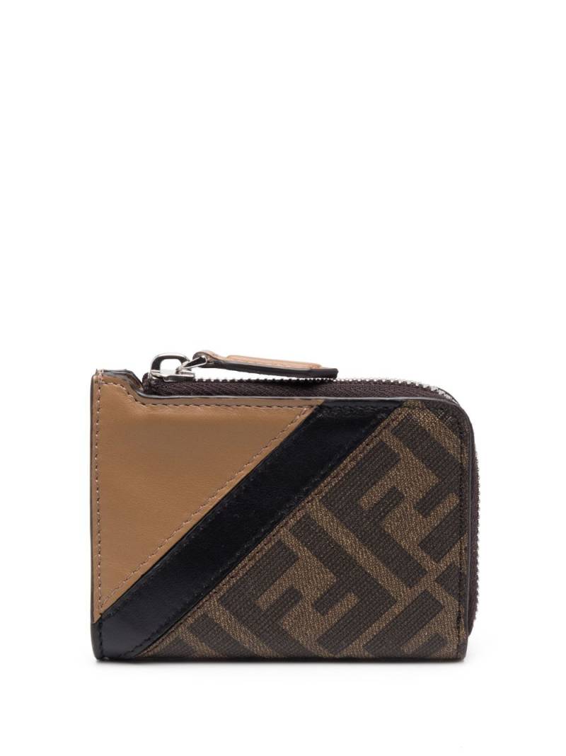 FENDI monogram-print leather wallet - Brown von FENDI