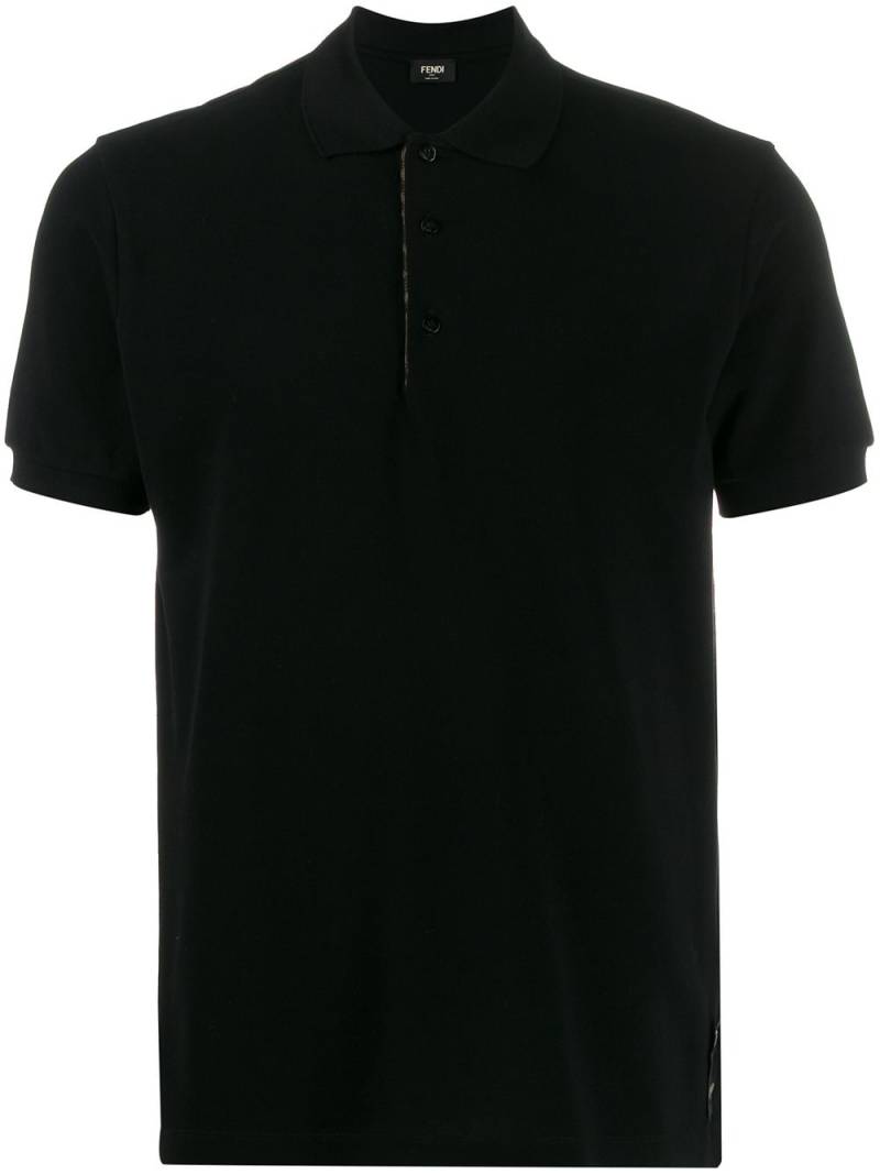 FENDI printed FF detailed polo shirt - Black von FENDI