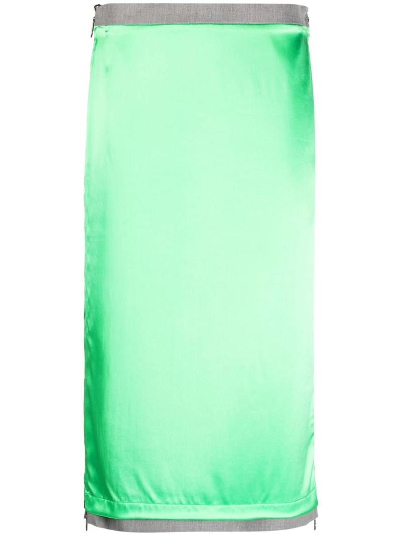 FENDI reversible virgin-wool midi skirt - Green von FENDI