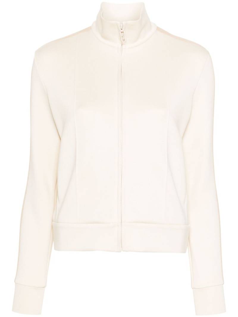 FENDI stripe-detail zip-up sweatshirt - Neutrals von FENDI