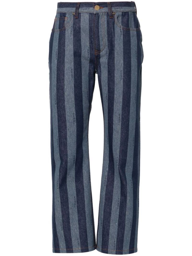 FENDI striped cropped jeans - Blue von FENDI