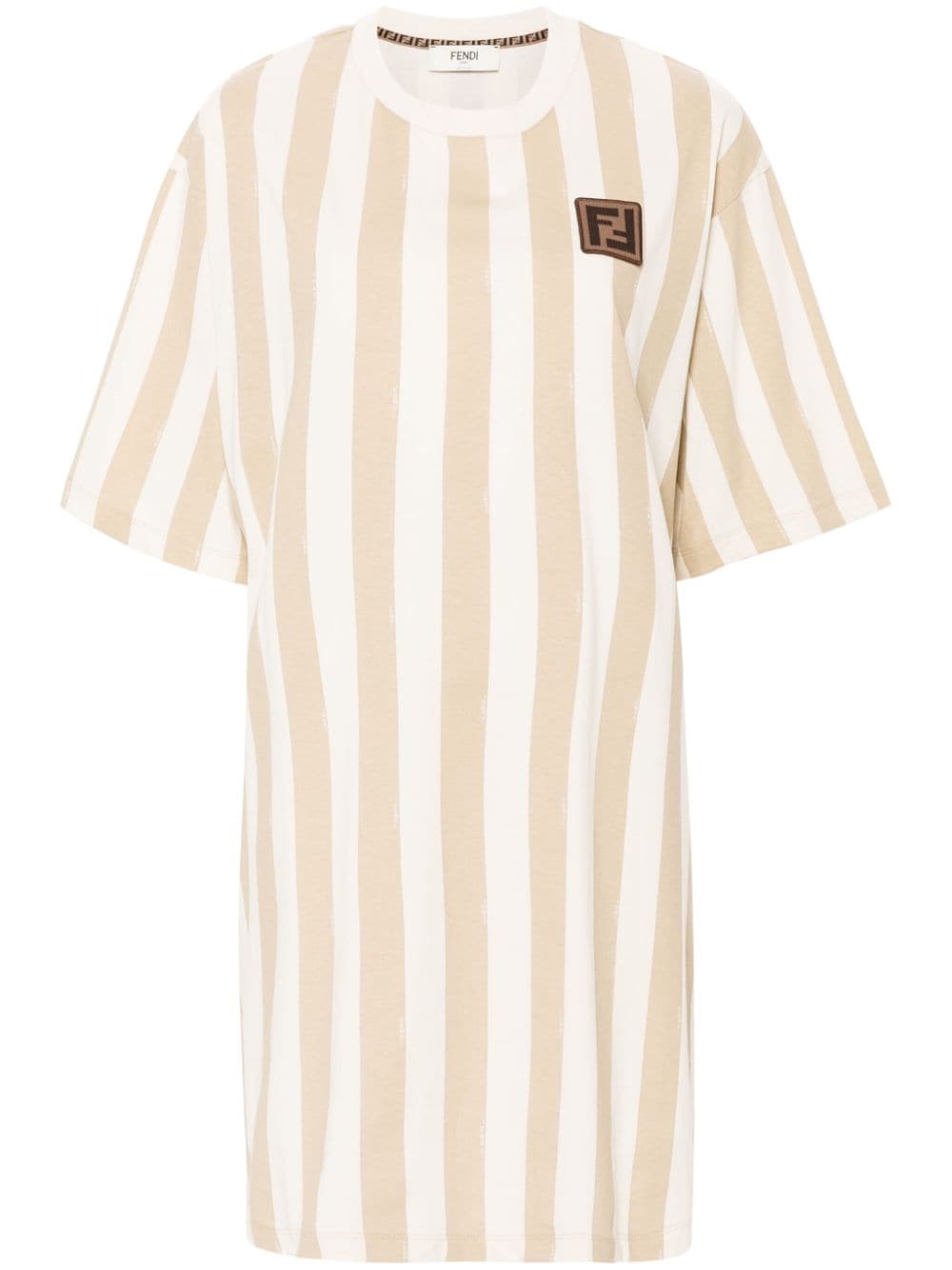 FENDI striped mini dress - Neutrals von FENDI