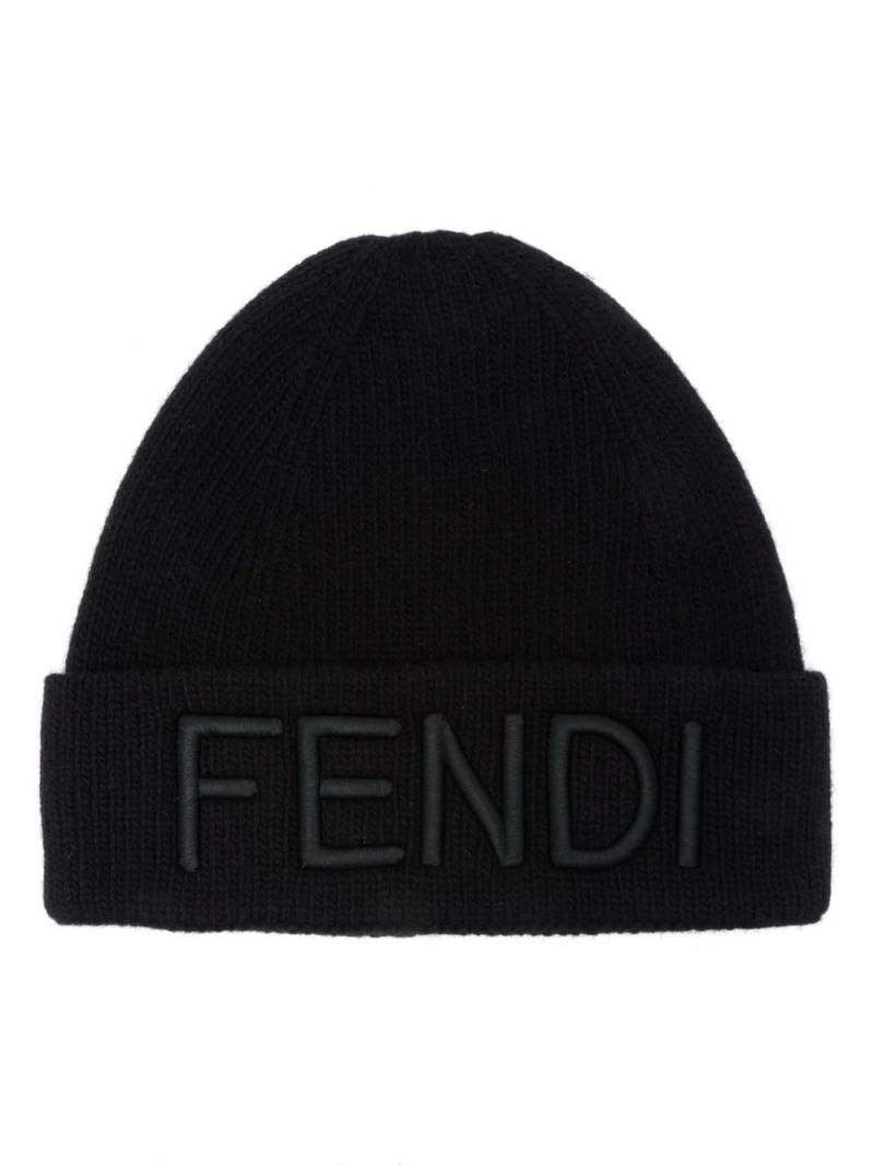 FENDI wool beanie hat - Black von FENDI