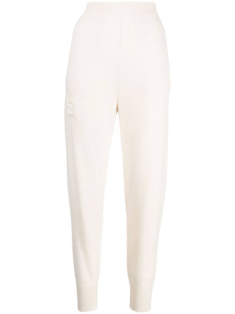 FENDI wool-cashmere knit trousers - White von FENDI