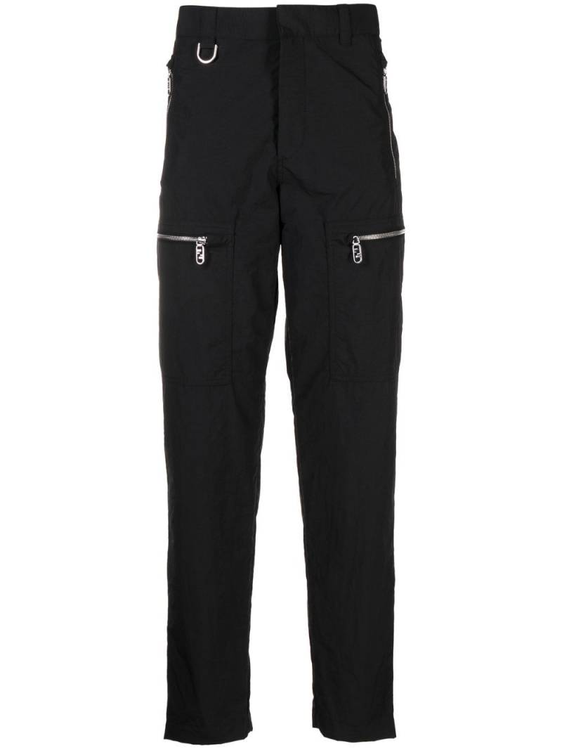 FENDI zip-pockets slim trousers - Black von FENDI